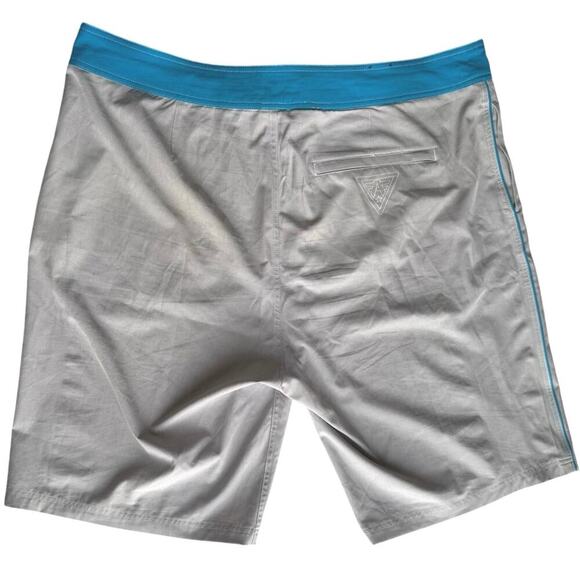 American Fighter Mens 38 Grey/Blue Swim Trunks Lining - Picture 2 of 7